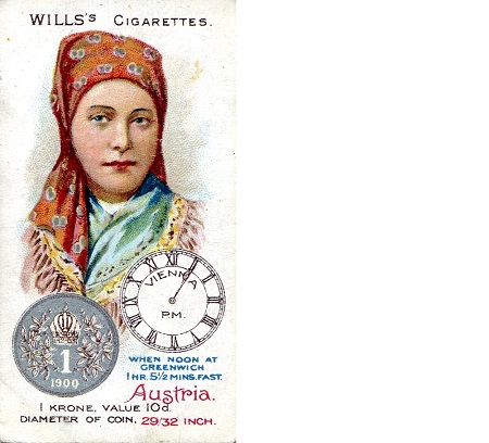 Austria Wills Cigarette Card Fair to Good