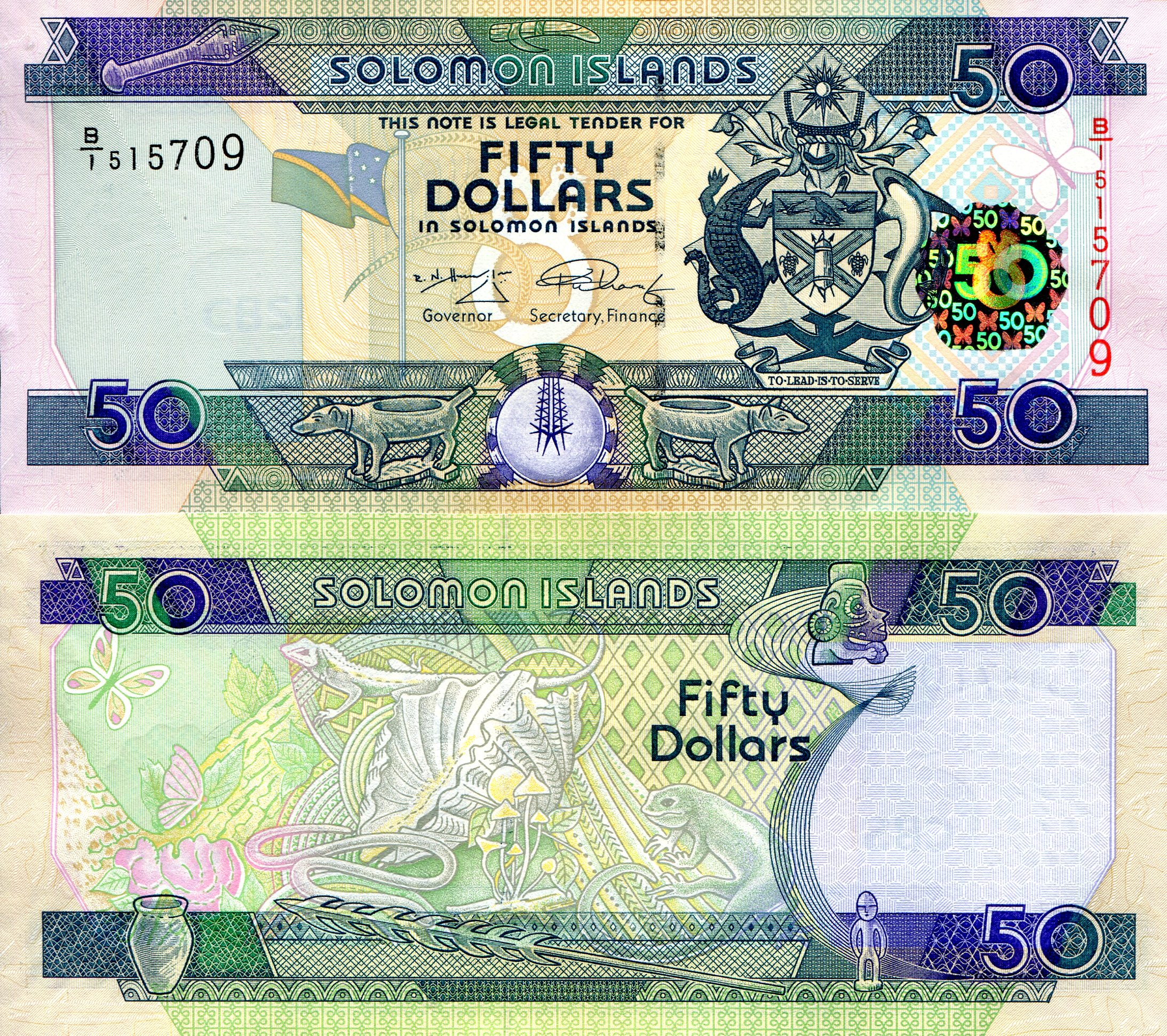 Solomon Islands 50 Dollars UNC pick #: 29b