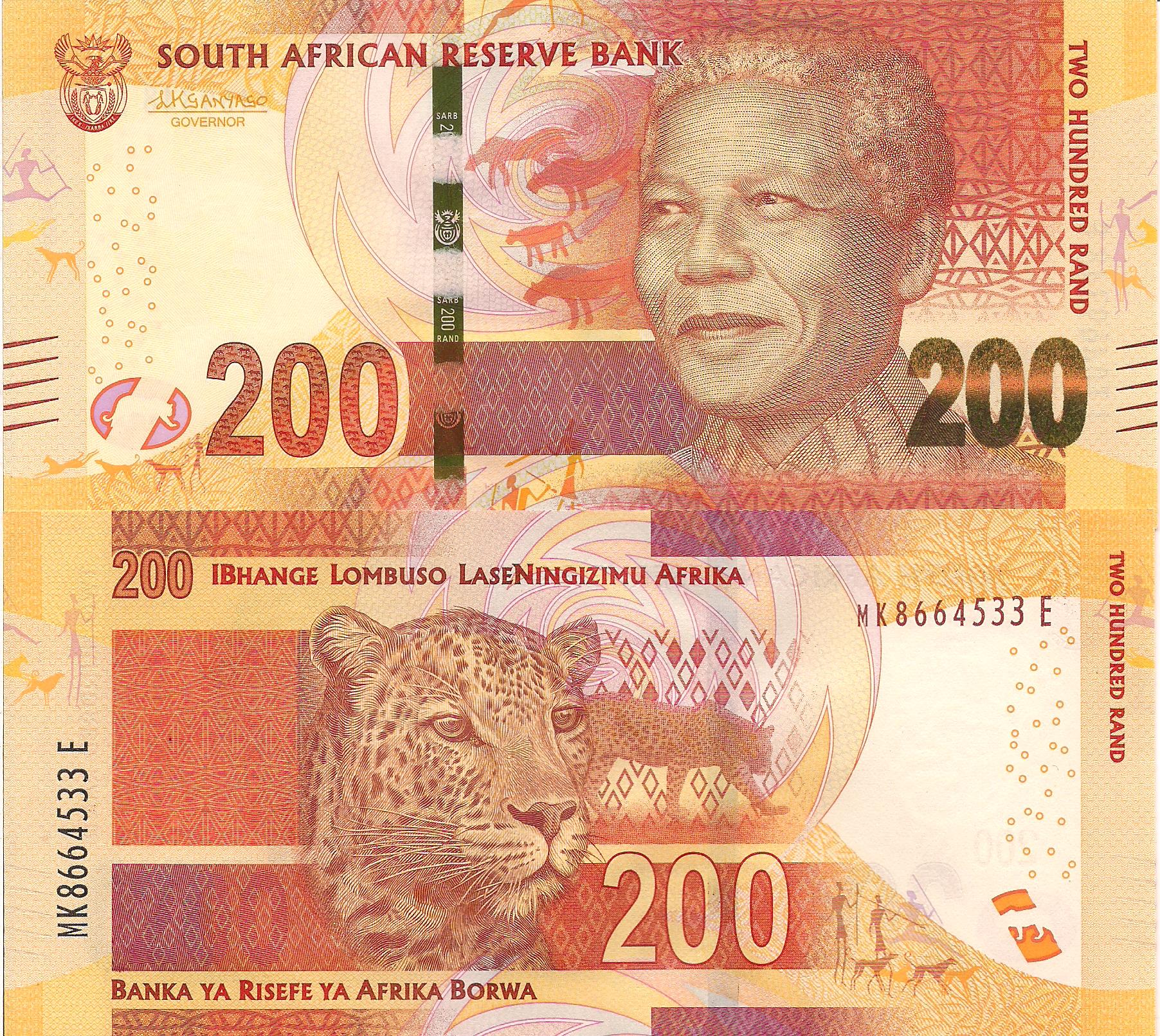 South Africa 200 Rand UNC pick #: 142b