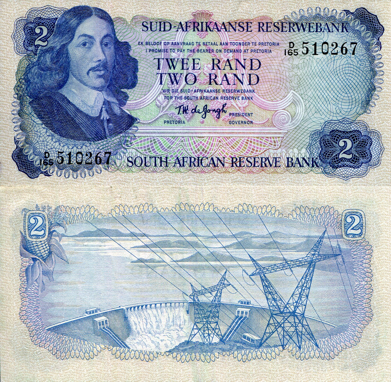 South Africa 2 Rand VF (See large scan) pick #: 117b