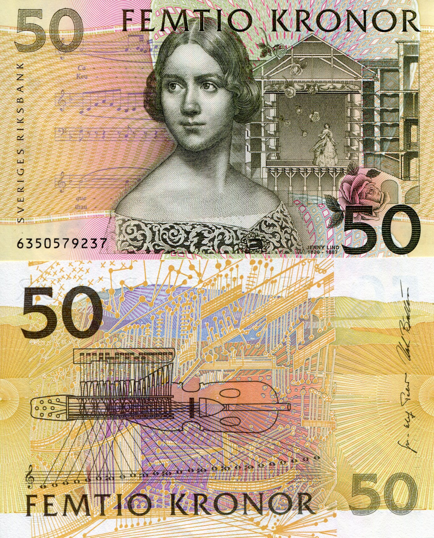 Sweden 50 Kronor UNC pick #: 62a