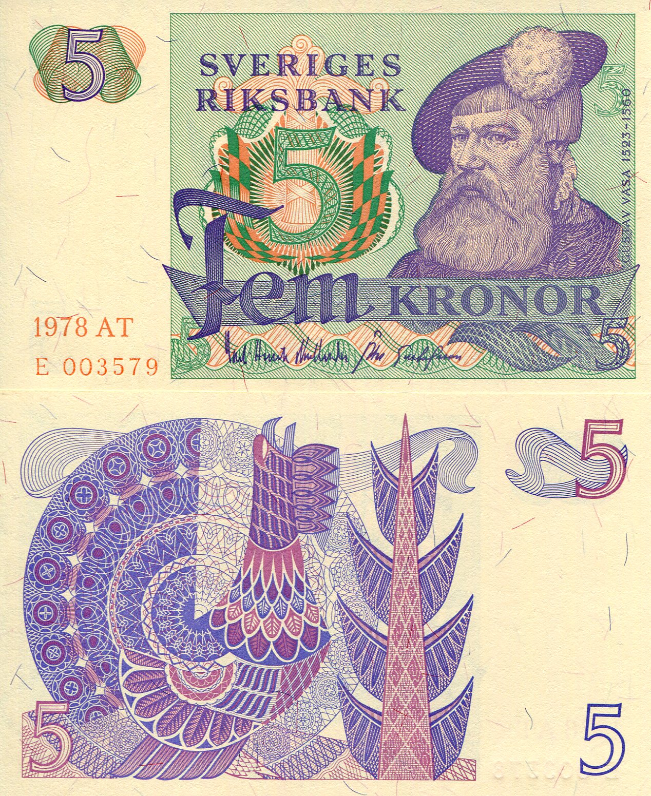 Sweden 5 Kronor UNC pick #: 51d