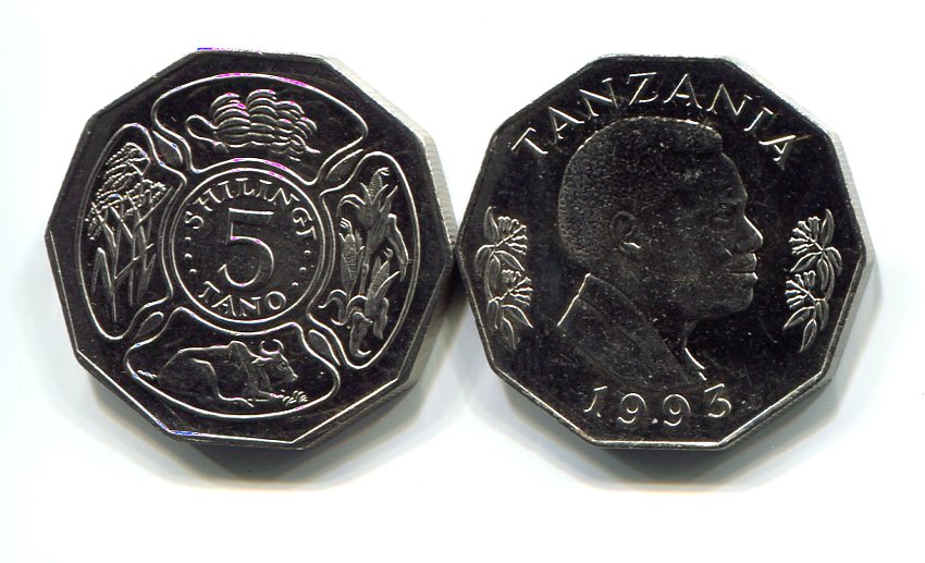 Tanzania 5 Shillings New (CU)