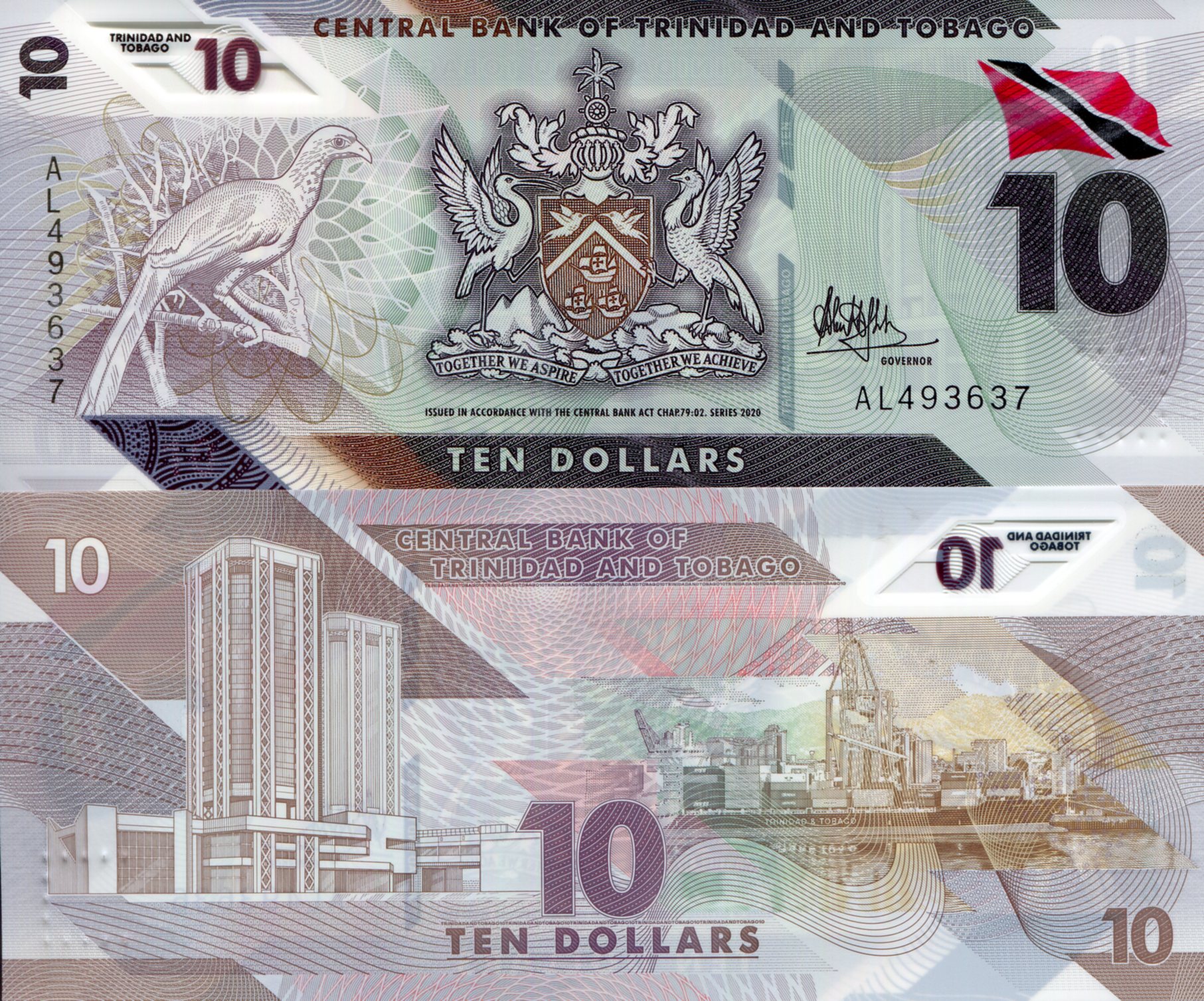 Trinidad and Tobago 10 Dollars UNC pick #: New