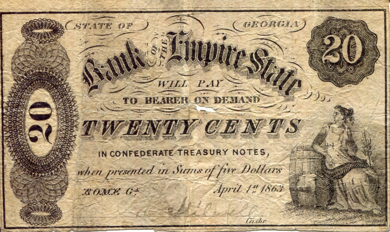USA - Fractional Currency 20 Cents Poor (See large scan) Center Hole pick #: unknown