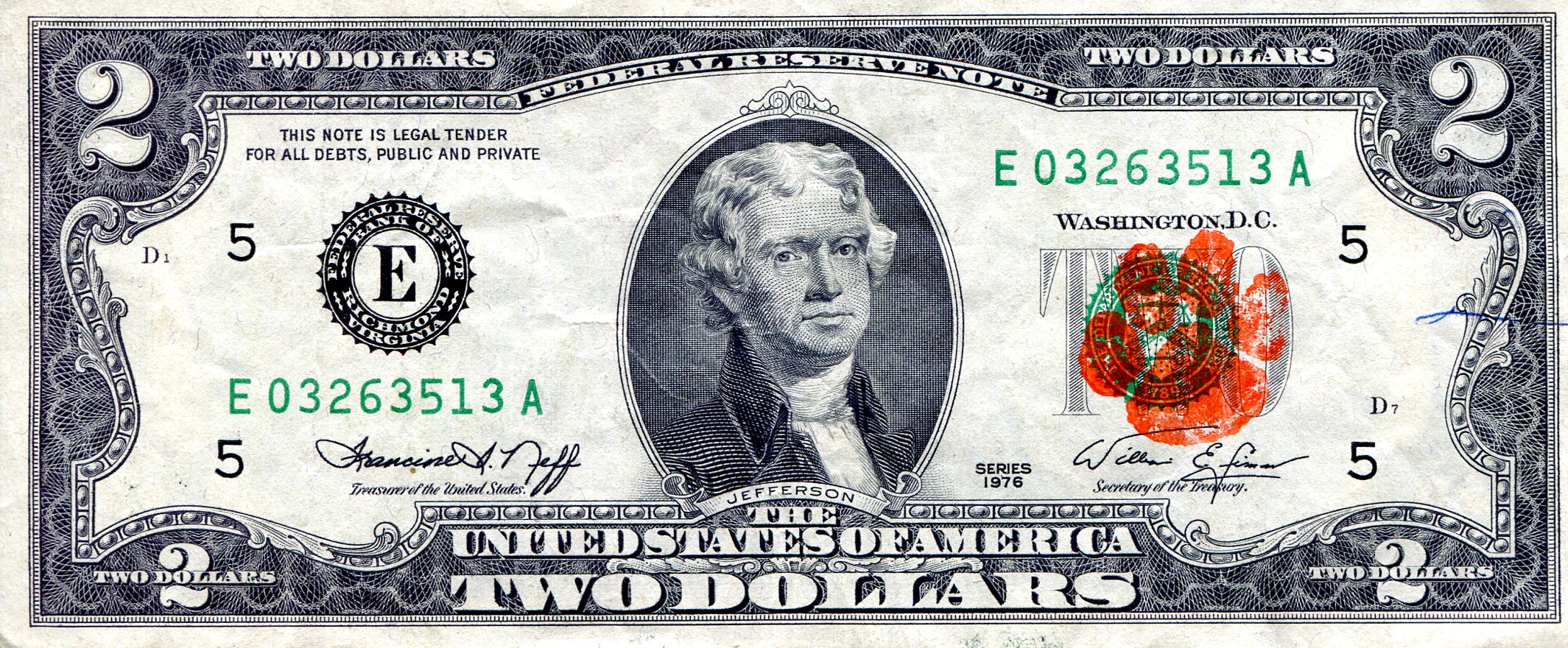 USA - Current Issues 2 Dollars VF/F (See large scan) pick #: 461 