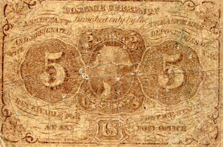 USA - Fractional Currency 5 Cents VG (See large scan) pick #: 97d (I believe)