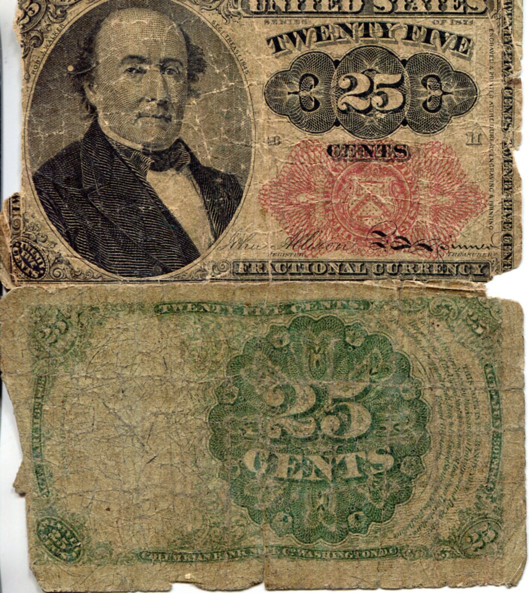 USA - Fractional Currency 25 Cents G/Poor (See large scan) pick #: 123a (I believe)